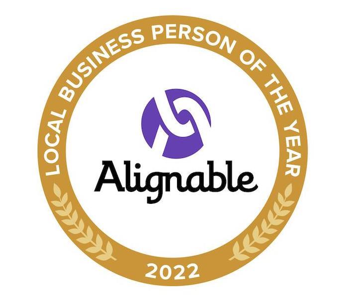 Alignable local business person of the year badge